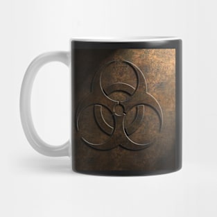 Biohazard Symbol Stone Texture Repost Mug